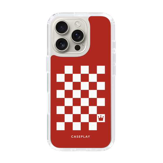 スリムプロテクションケース［ Racing checkered flag Red - レーシングチェッカーフラッグ レッド ］