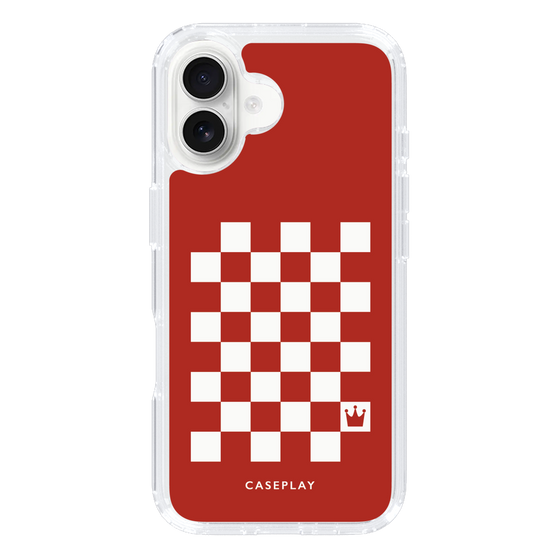 スリムプロテクションケース［ Racing checkered flag Red - レーシングチェッカーフラッグ レッド ］