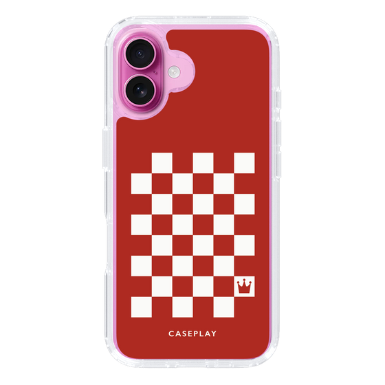 スリムプロテクションケース［ Racing checkered flag Red - レーシングチェッカーフラッグ レッド ］