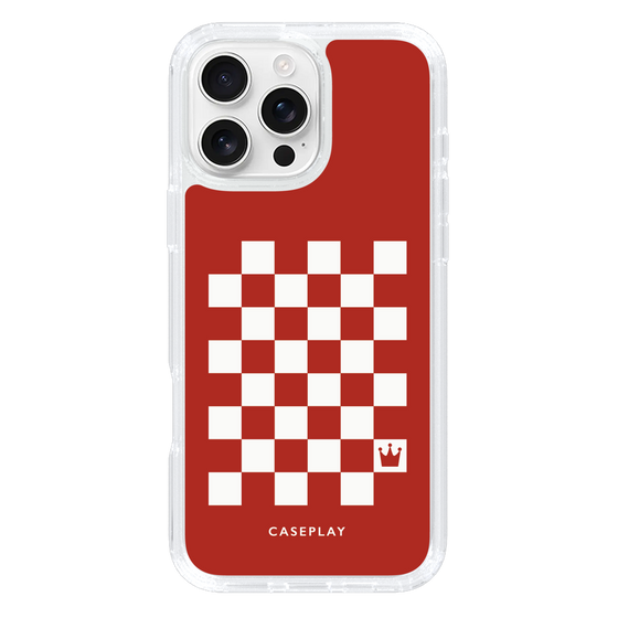 スリムプロテクションケース［ Racing checkered flag Red - レーシングチェッカーフラッグ レッド ］