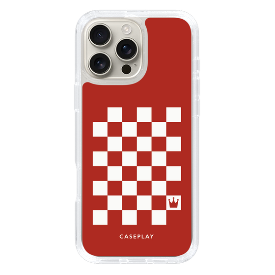 スリムプロテクションケース［ Racing checkered flag Red - レーシングチェッカーフラッグ レッド ］