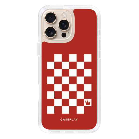 スリムプロテクションケース［ Racing checkered flag Red - レーシングチェッカーフラッグ レッド ］