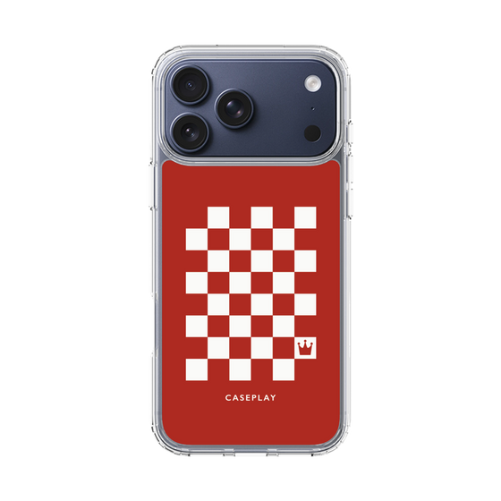 スリムプロテクションケース［ Racing checkered flag Red - レーシングチェッカーフラッグ レッド ］
