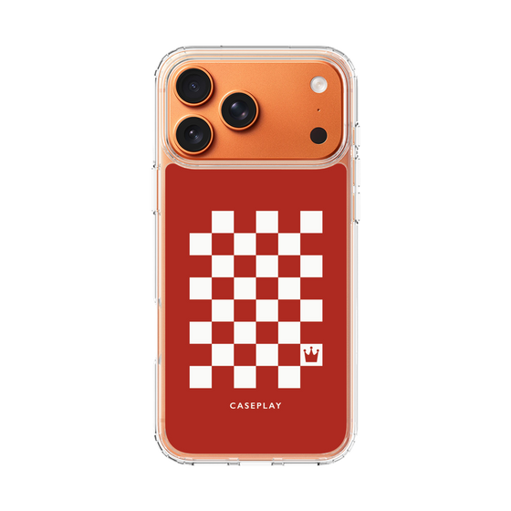 スリムプロテクションケース［ Racing checkered flag Red - レーシングチェッカーフラッグ レッド ］