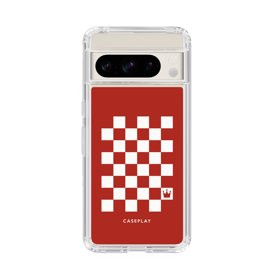 スリムプロテクションケース［ Racing checkered flag Red - レーシングチェッカーフラッグ レッド ］