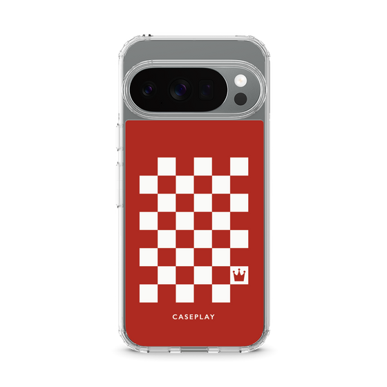 スリムプロテクションケース［ Racing checkered flag Red - レーシングチェッカーフラッグ レッド ］