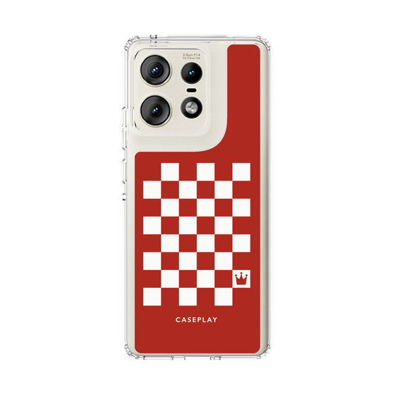 スリムプロテクションケース［ Racing checkered flag Red - レーシングチェッカーフラッグ レッド ］