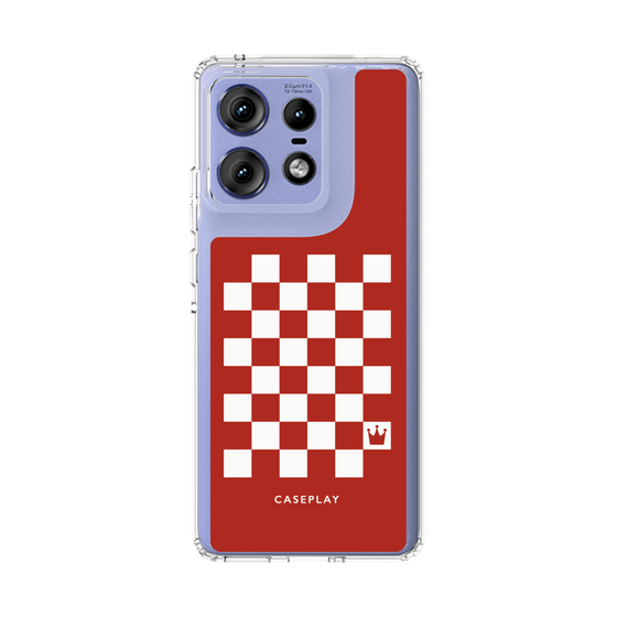 スリムプロテクションケース［ Racing checkered flag Red - レーシングチェッカーフラッグ レッド ］