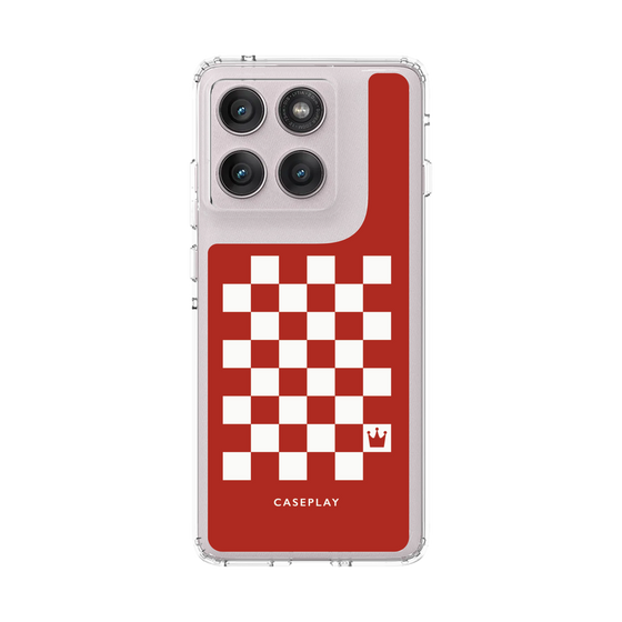 スリムプロテクションケース［ Racing checkered flag Red - レーシングチェッカーフラッグ レッド ］