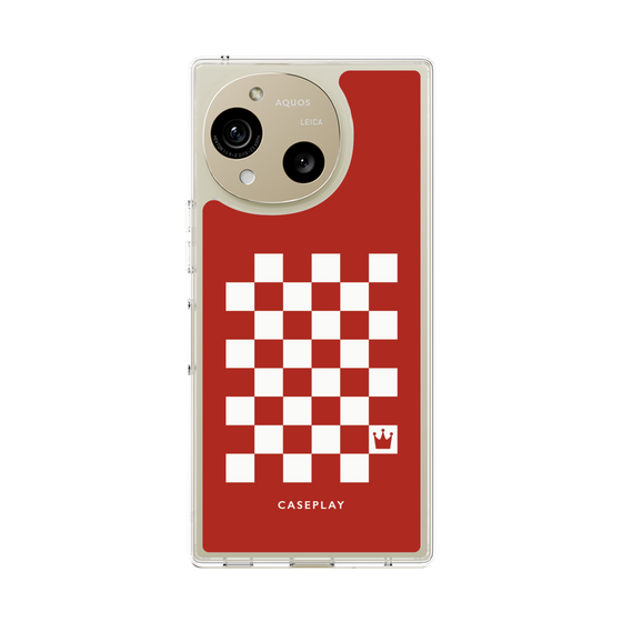 スリムプロテクションケース［ Racing checkered flag Red - レーシングチェッカーフラッグ レッド ］