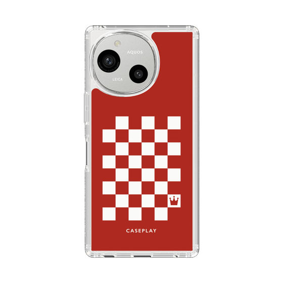 スリムプロテクションケース［ Racing checkered flag Red - レーシングチェッカーフラッグ レッド ］