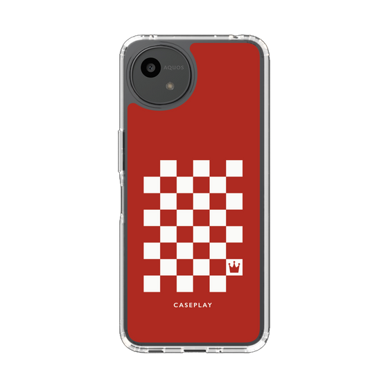 スリムプロテクションケース［ Racing checkered flag Red - レーシングチェッカーフラッグ レッド ］