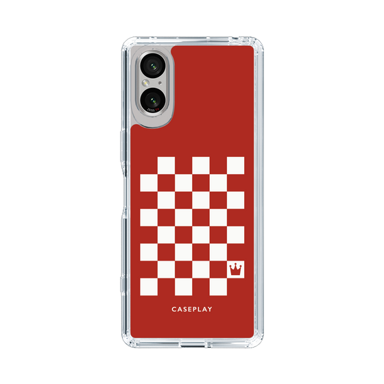 スリムプロテクションケース［ Racing checkered flag Red - レーシングチェッカーフラッグ レッド ］