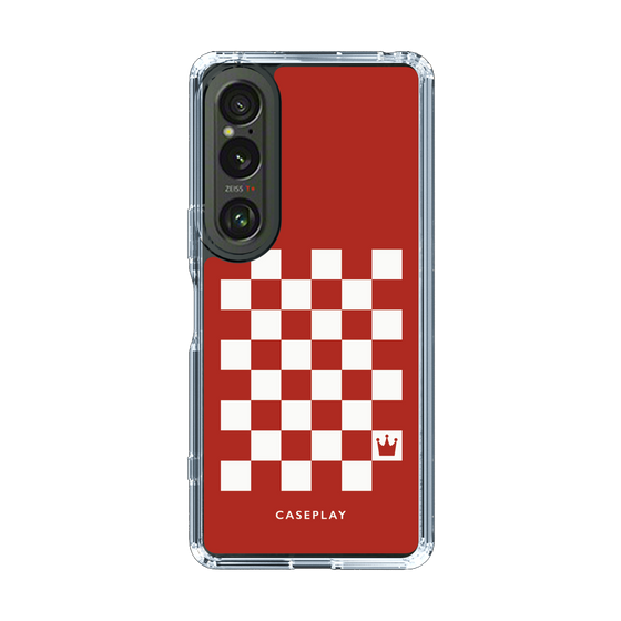 スリムプロテクションケース［ Racing checkered flag Red - レーシングチェッカーフラッグ レッド ］