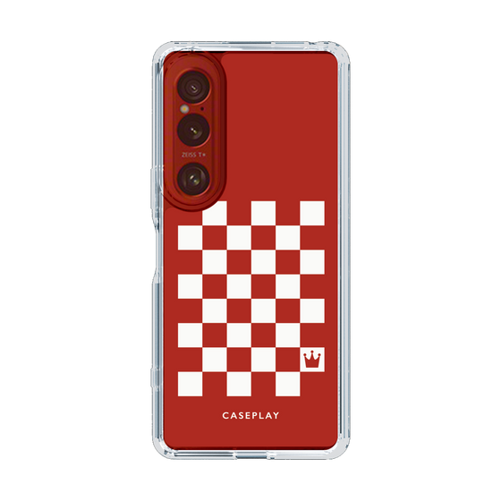 スリムプロテクションケース［ Racing checkered flag Red - レーシングチェッカーフラッグ レッド ］