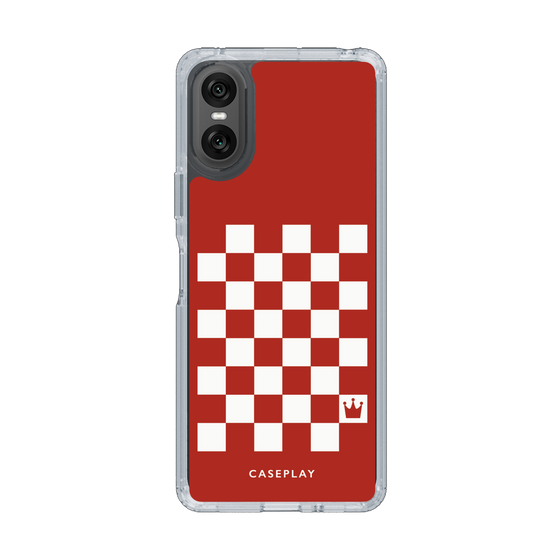 スリムプロテクションケース［ Racing checkered flag Red - レーシングチェッカーフラッグ レッド ］