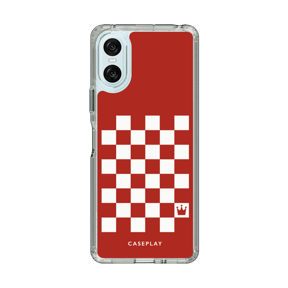 スリムプロテクションケース［ Racing checkered flag Red - レーシングチェッカーフラッグ レッド ］