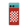 スリムプロテクションケース［ Racing checkered flag Red - レーシングチェッカーフラッグ レッド ］