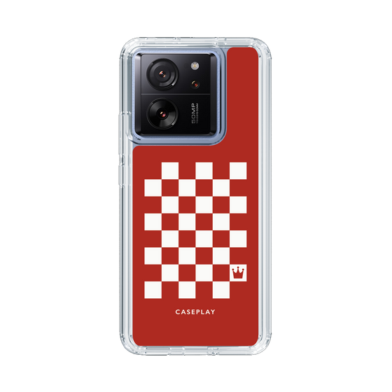 スリムプロテクションケース［ Racing checkered flag Red - レーシングチェッカーフラッグ レッド ］