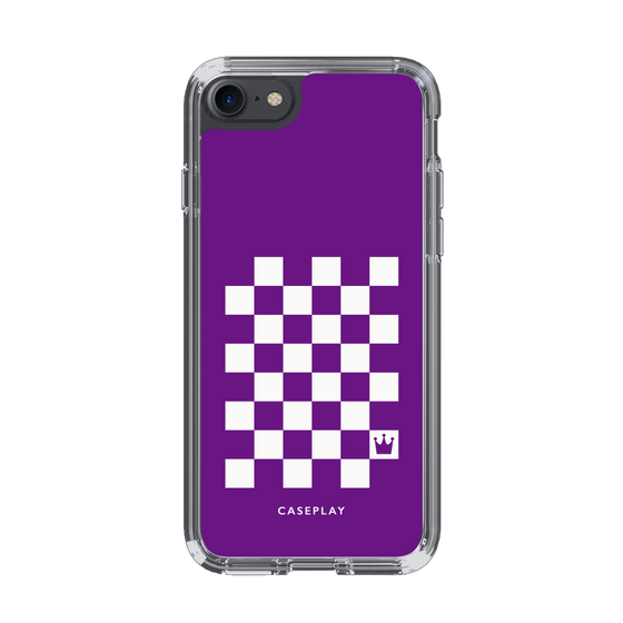 スリムプロテクションケース［ Racing checkered flag Purple - レーシングチェッカーフラッグ パープル ］