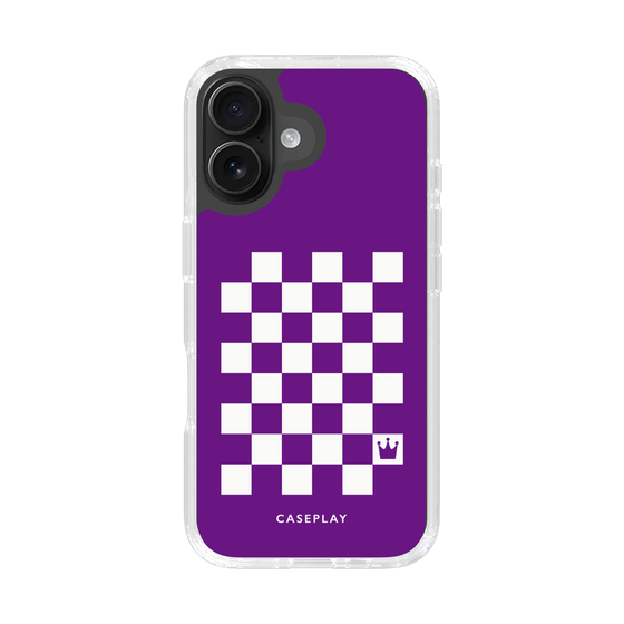 スリムプロテクションケース［ Racing checkered flag Purple - レーシングチェッカーフラッグ パープル ］