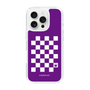 スリムプロテクションケース［ Racing checkered flag Purple - レーシングチェッカーフラッグ パープル ］