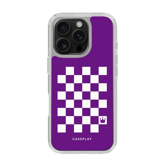 スリムプロテクションケース［ Racing checkered flag Purple - レーシングチェッカーフラッグ パープル ］