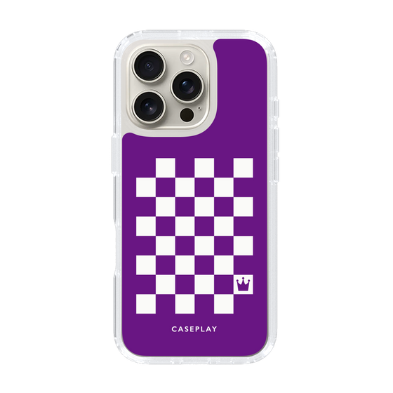 スリムプロテクションケース［ Racing checkered flag Purple - レーシングチェッカーフラッグ パープル ］