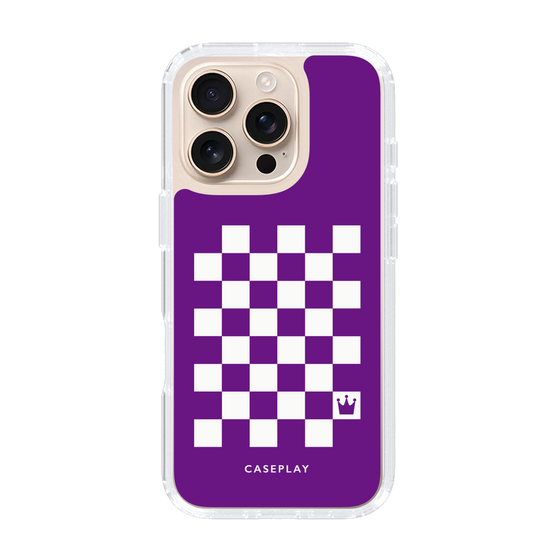 スリムプロテクションケース［ Racing checkered flag Purple - レーシングチェッカーフラッグ パープル ］