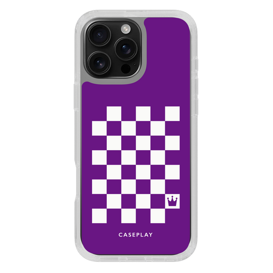 スリムプロテクションケース［ Racing checkered flag Purple - レーシングチェッカーフラッグ パープル ］