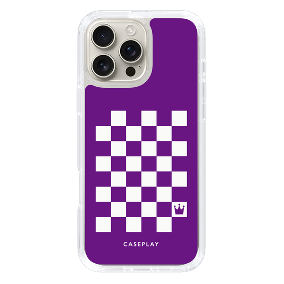 スリムプロテクションケース［ Racing checkered flag Purple - レーシングチェッカーフラッグ パープル ］