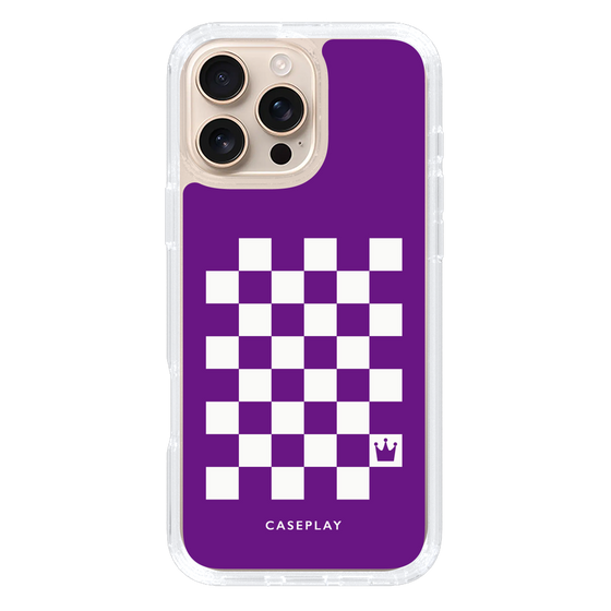 スリムプロテクションケース［ Racing checkered flag Purple - レーシングチェッカーフラッグ パープル ］