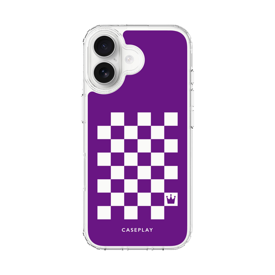 スリムプロテクションケース［ Racing checkered flag Purple - レーシングチェッカーフラッグ パープル ］