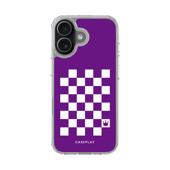 スリムプロテクションケース［ Racing checkered flag Purple - レーシングチェッカーフラッグ パープル ］
