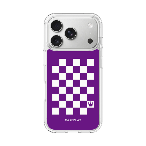 スリムプロテクションケース［ Racing checkered flag Purple - レーシングチェッカーフラッグ パープル ］