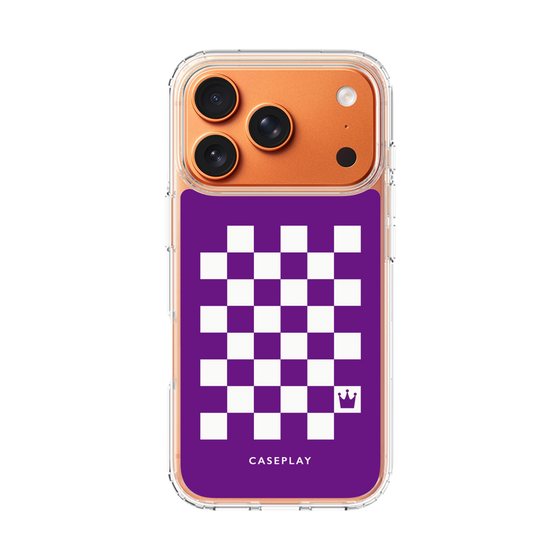 スリムプロテクションケース［ Racing checkered flag Purple - レーシングチェッカーフラッグ パープル ］