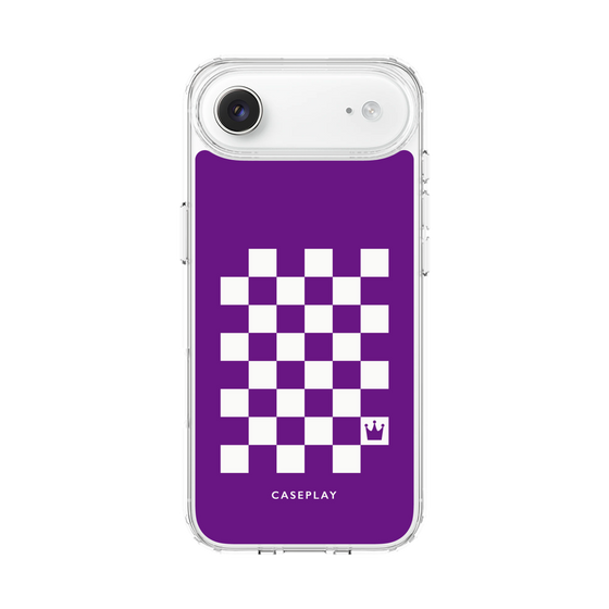 スリムプロテクションケース［ Racing checkered flag Purple - レーシングチェッカーフラッグ パープル ］