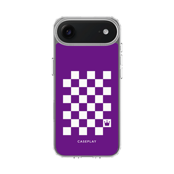 スリムプロテクションケース［ Racing checkered flag Purple - レーシングチェッカーフラッグ パープル ］