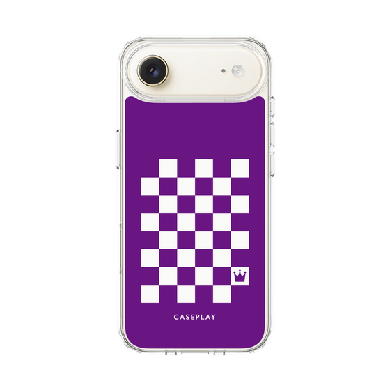 スリムプロテクションケース［ Racing checkered flag Purple - レーシングチェッカーフラッグ パープル ］