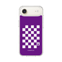 スリムプロテクションケース［ Racing checkered flag Purple - レーシングチェッカーフラッグ パープル ］