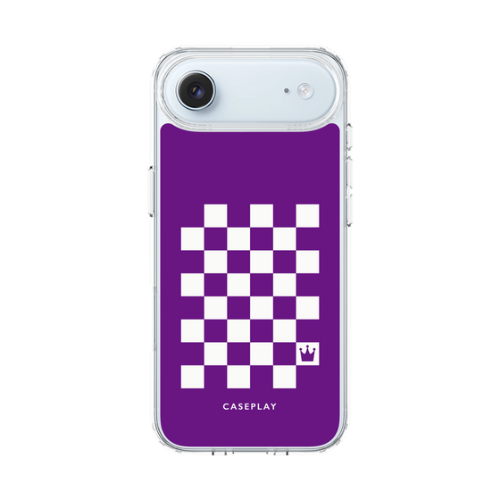 スリムプロテクションケース［ Racing checkered flag Purple - レーシングチェッカーフラッグ パープル ］