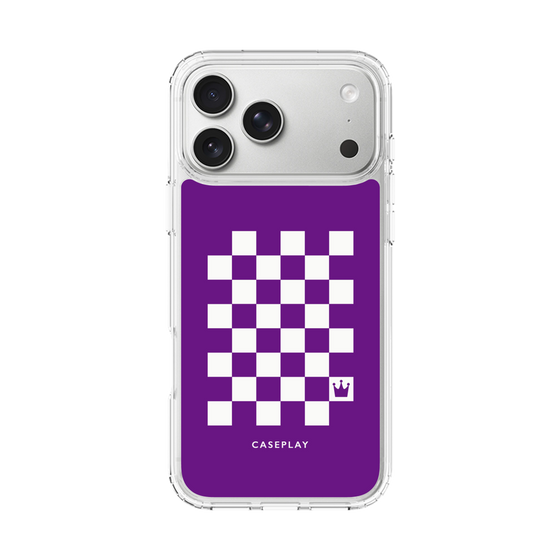 スリムプロテクションケース［ Racing checkered flag Purple - レーシングチェッカーフラッグ パープル ］