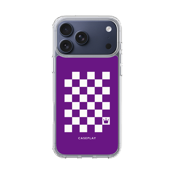 スリムプロテクションケース［ Racing checkered flag Purple - レーシングチェッカーフラッグ パープル ］