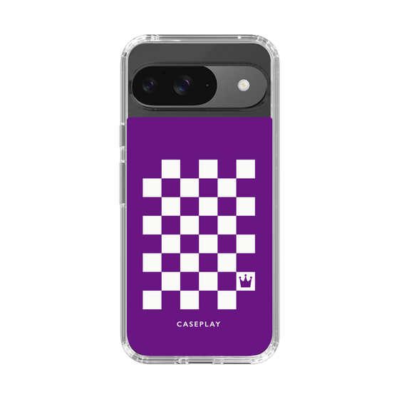 スリムプロテクションケース［ Racing checkered flag Purple - レーシングチェッカーフラッグ パープル ］