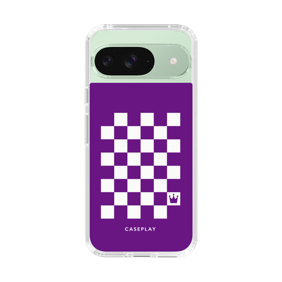 スリムプロテクションケース［ Racing checkered flag Purple - レーシングチェッカーフラッグ パープル ］