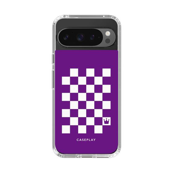 スリムプロテクションケース［ Racing checkered flag Purple - レーシングチェッカーフラッグ パープル ］