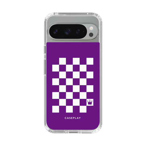 スリムプロテクションケース［ Racing checkered flag Purple - レーシングチェッカーフラッグ パープル ］