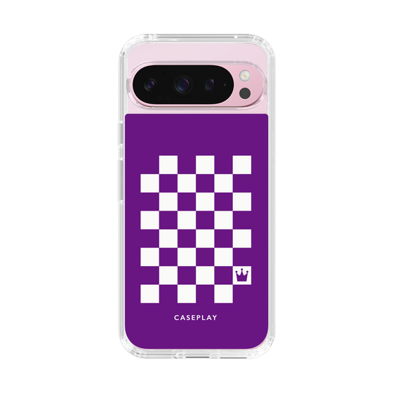 スリムプロテクションケース［ Racing checkered flag Purple - レーシングチェッカーフラッグ パープル ］