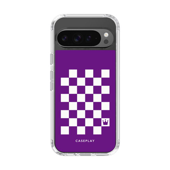 スリムプロテクションケース［ Racing checkered flag Purple - レーシングチェッカーフラッグ パープル ］