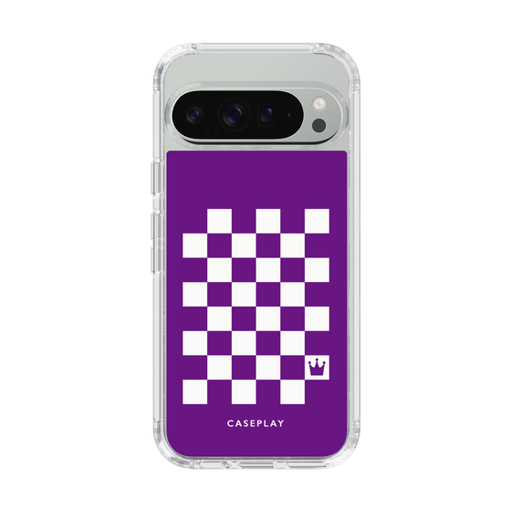 スリムプロテクションケース［ Racing checkered flag Purple - レーシングチェッカーフラッグ パープル ］